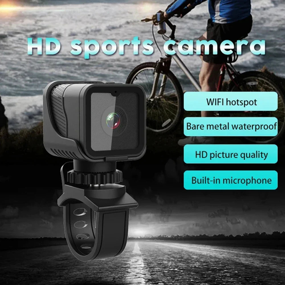 Portable WiFi Waterproof Sports Mini Camera 1080P HD — Wide Angle, Live Streaming