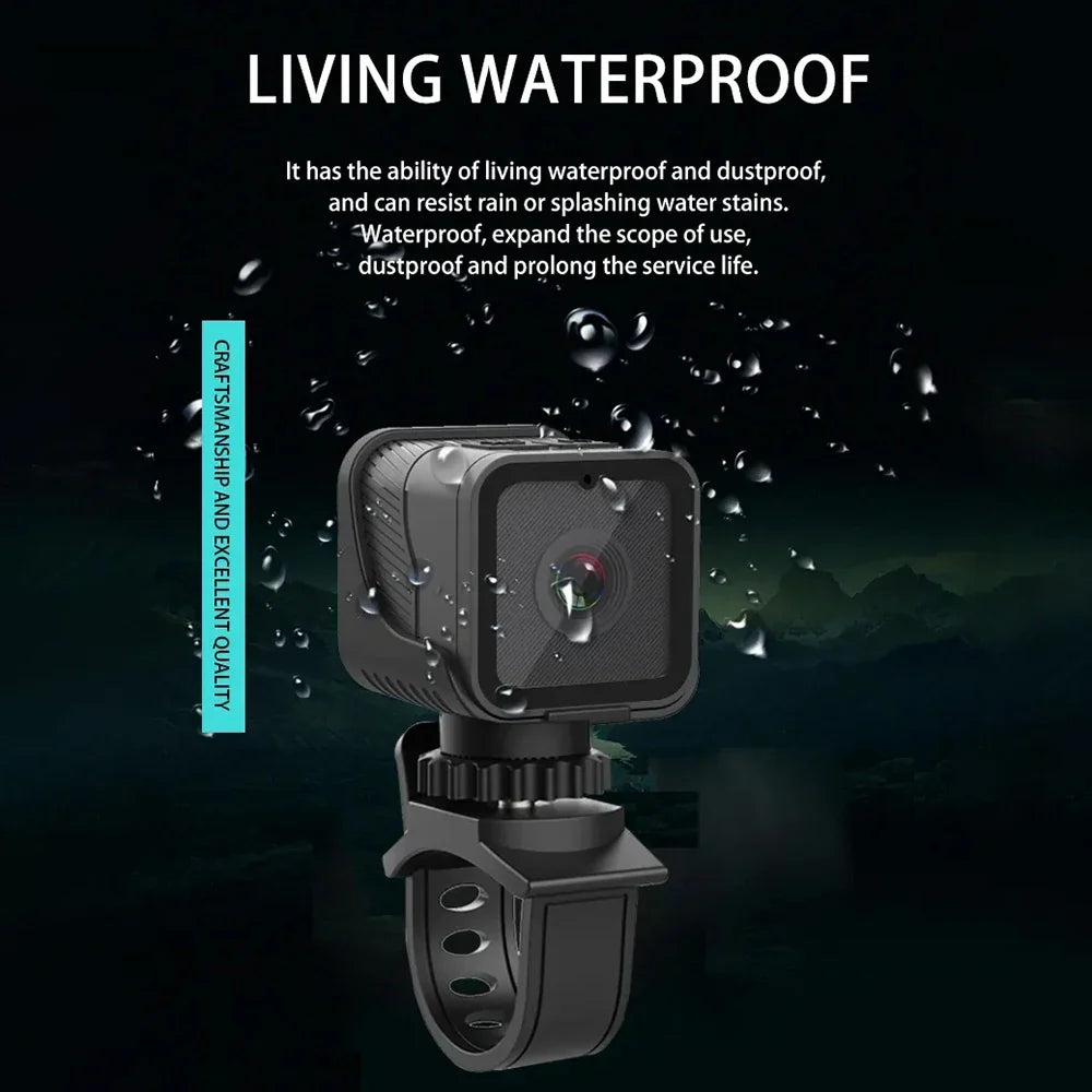 Portable WiFi Waterproof Sports Mini Camera 1080P HD — Wide Angle, Live Streaming