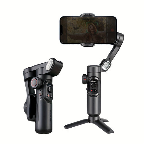 3-Axis Handheld Gimbal Stabilizer for Smartphones Foldable Wireless Rechargeable Battery for Vlogging and Content Creation | Sleek Dynamics
