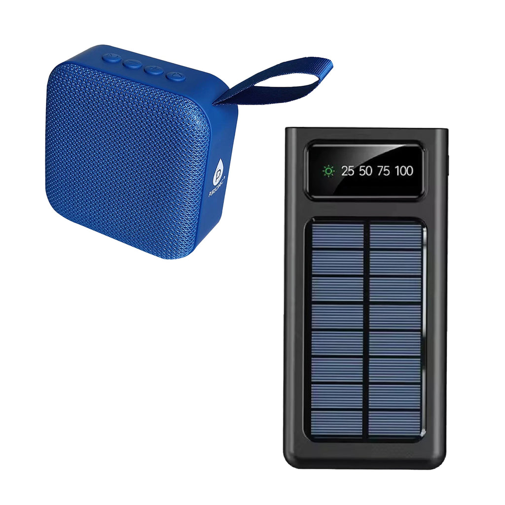 Pursonic Solar Power Bank + 360° Wireless Speaker Adventure Bundle | Sleek Dynamics