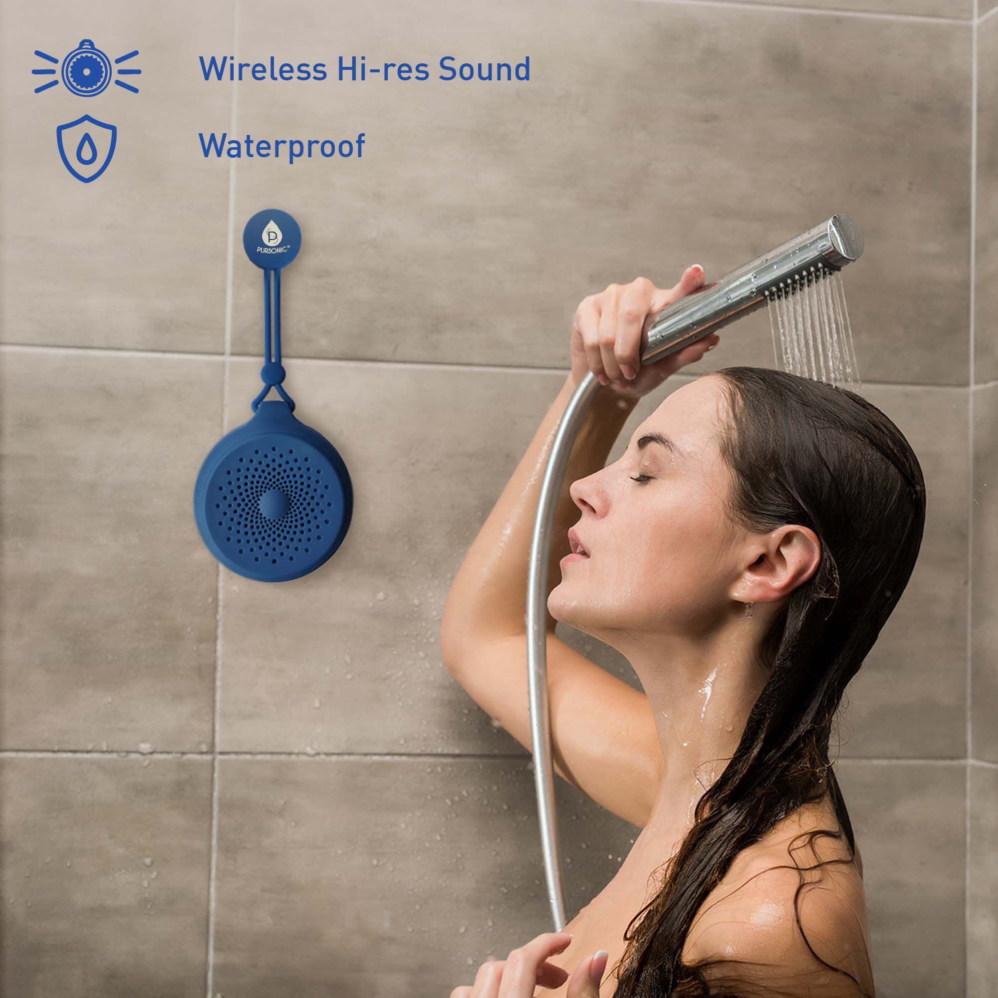 Pursonic Peak + Waterproof Wireless Speaker Bundle — 360° Hi-Res Sound