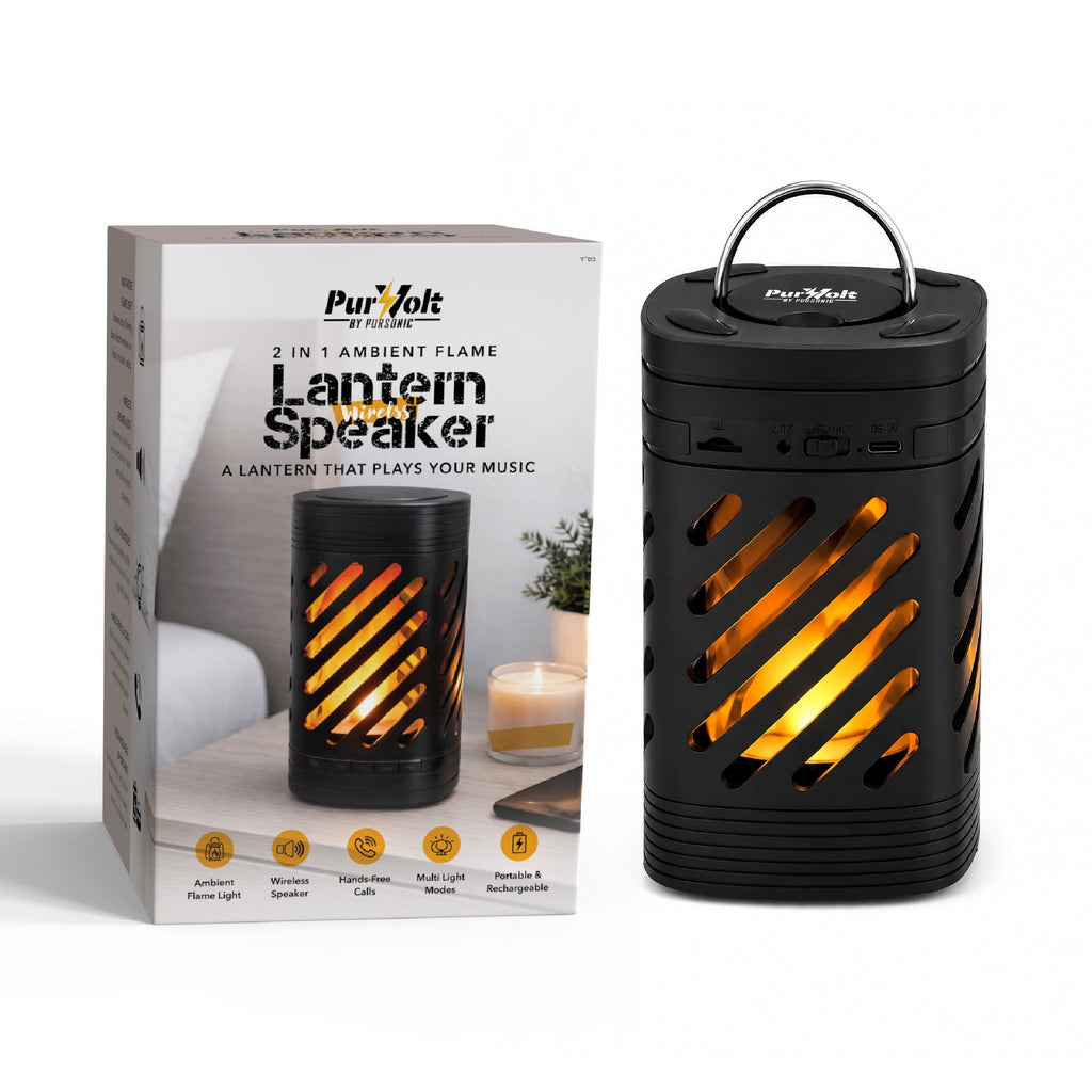 2-in-1 Ambient Flame Lantern Speaker