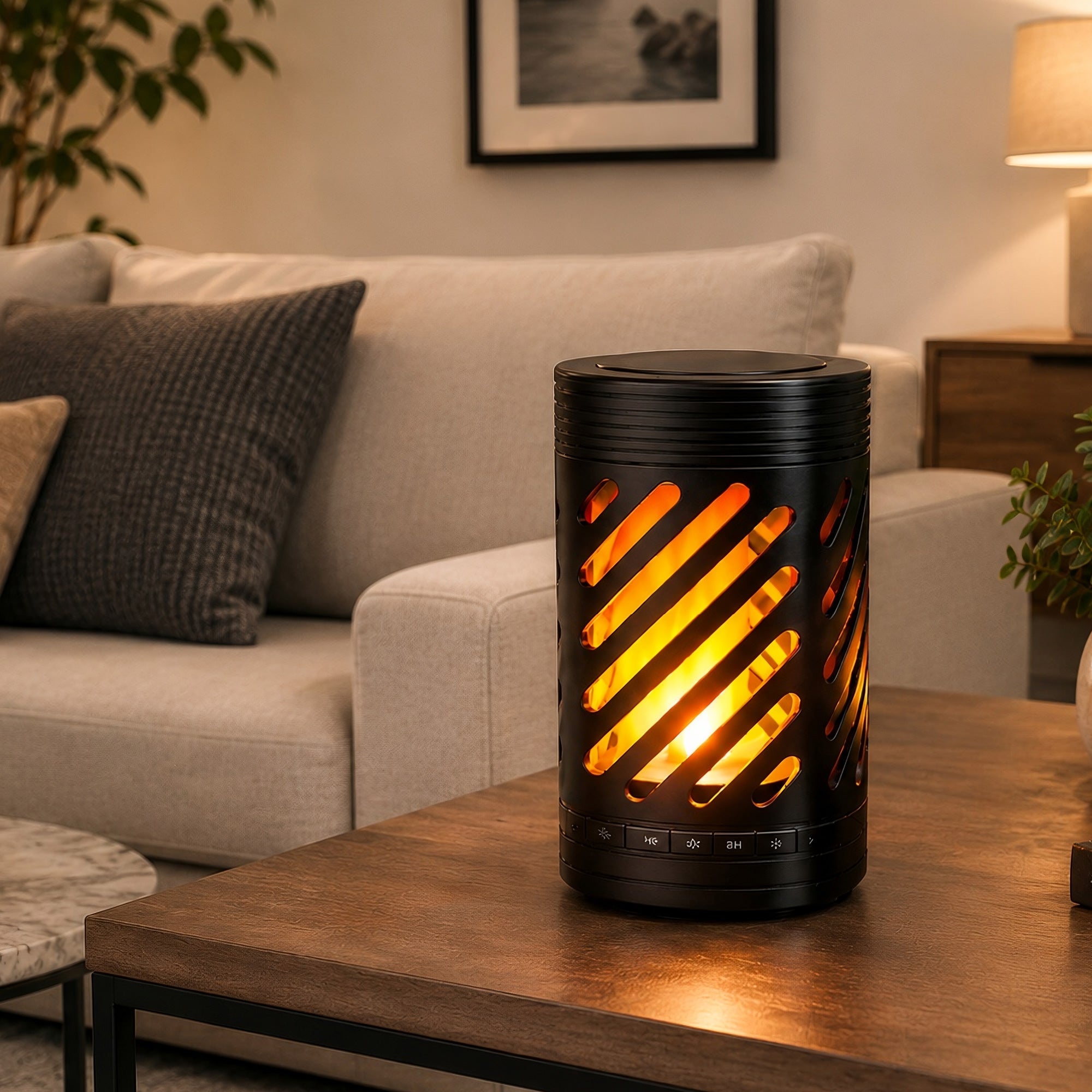 2-in-1 Ambient Flame Lantern Speaker