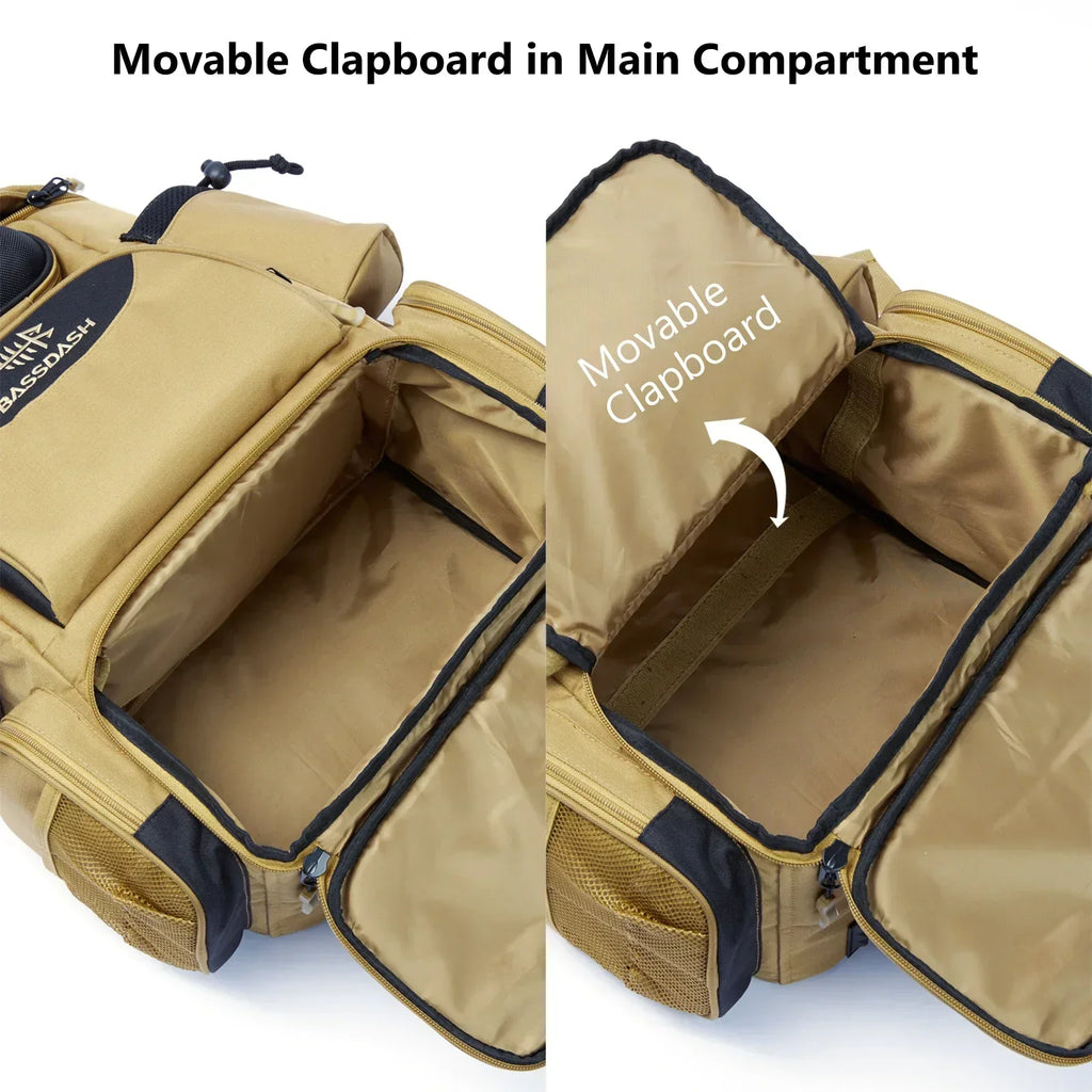 Multifunctional Fishing Tackle Backpack — Tactical Gear Bag, Khaki | Sleek Dynamics
