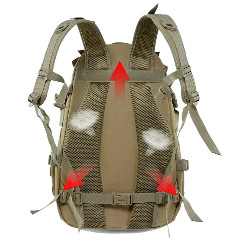 40L Tactical Camping Backpack — Waterproof Molle Rucksack for Hiking & Outdoor