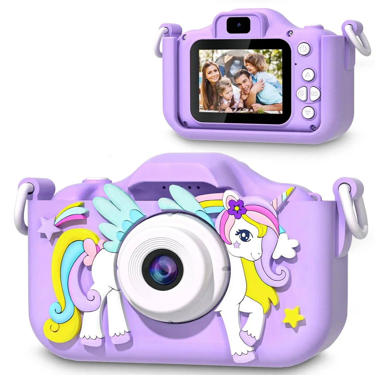 Kids Mini Camera Unicorn 1080P HD — 2-Inch Screen, 32GB SD Card Included