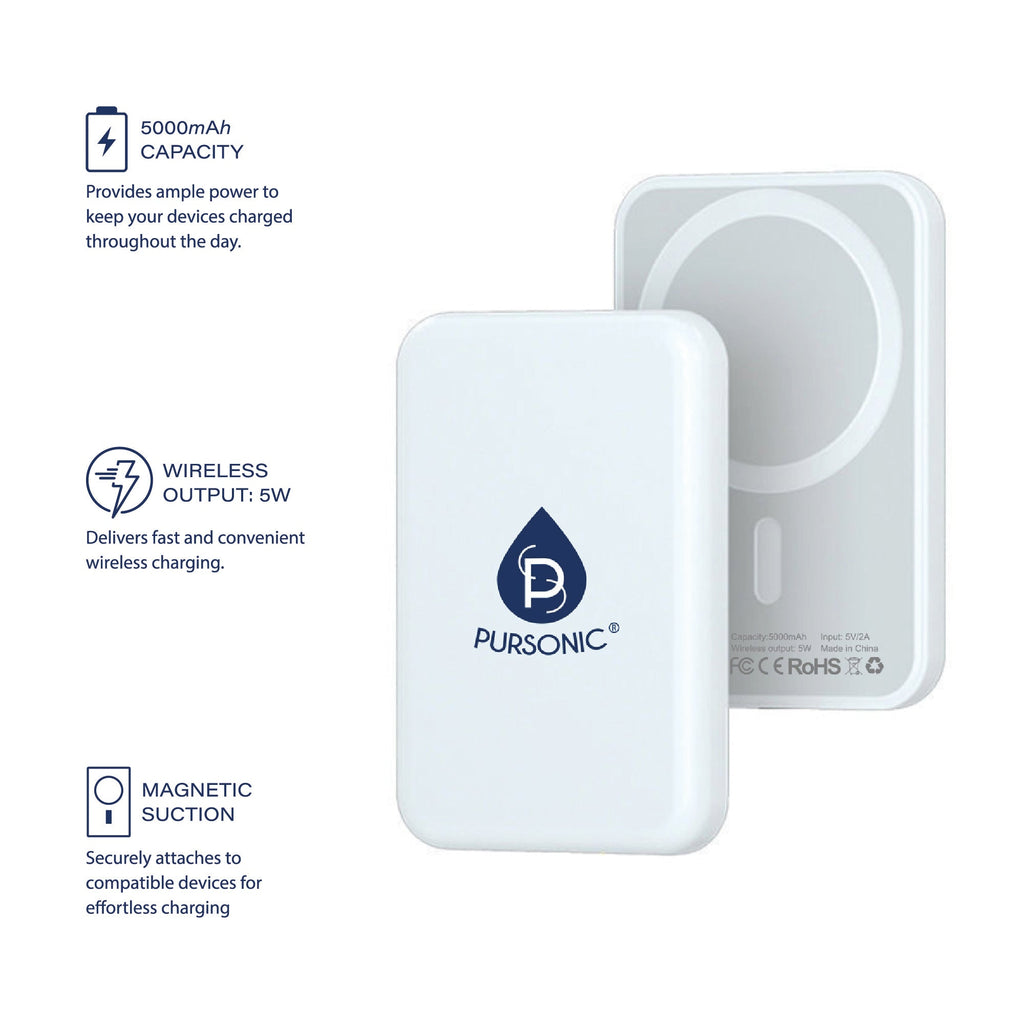 Magnetic Wireless Power Bank 5000mAh — Slim Qi Portable Charger | Sleek Dynamics