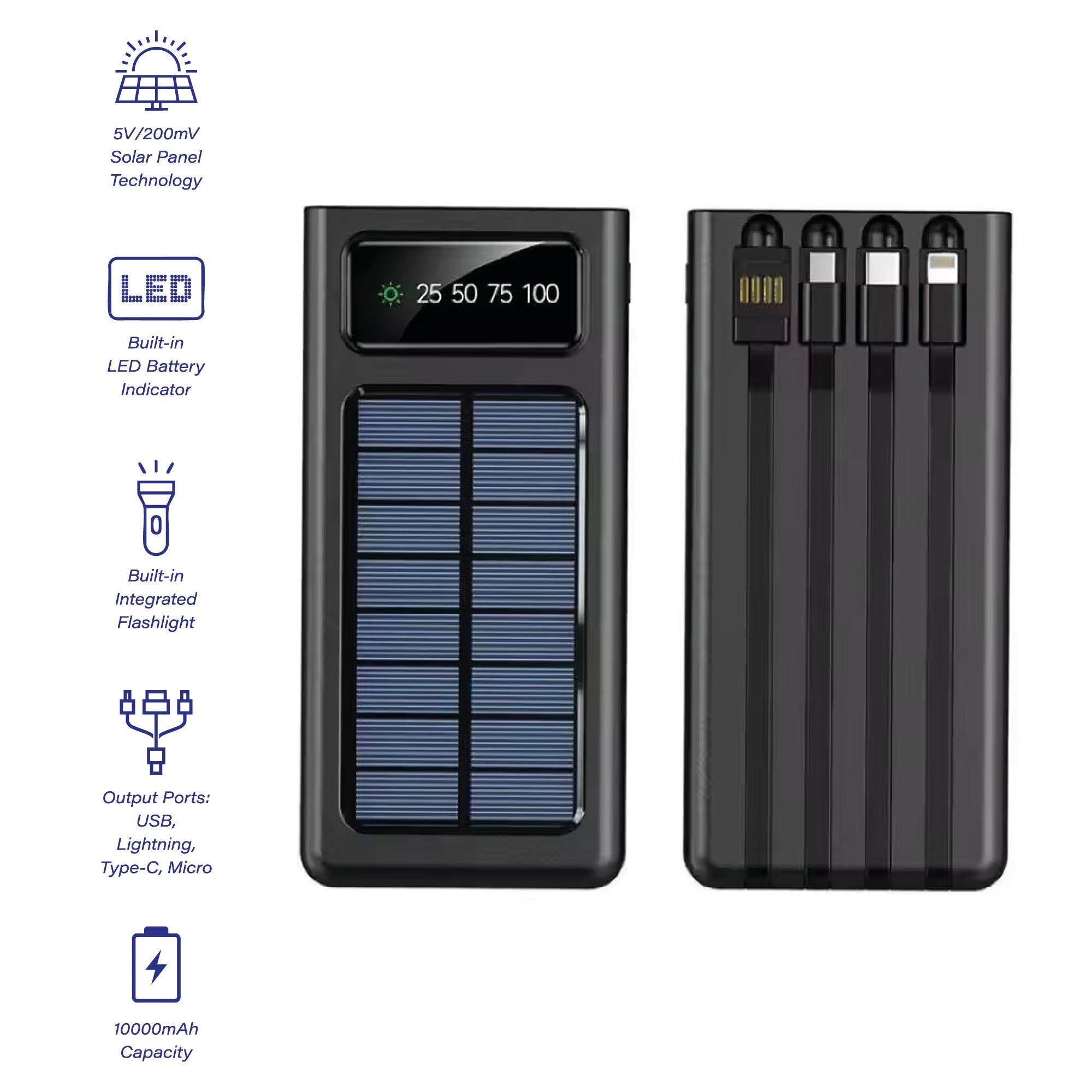 Adventure Power & Sound Bundle — Solar Power Bank + 360° Wireless Speaker