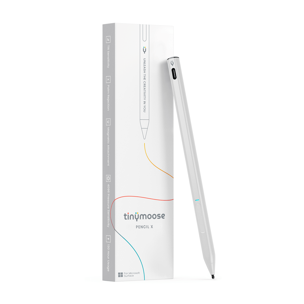 Tinymoose Pencil X — Stylus for Microsoft Surface MPP, White | Sleek Dynamics
