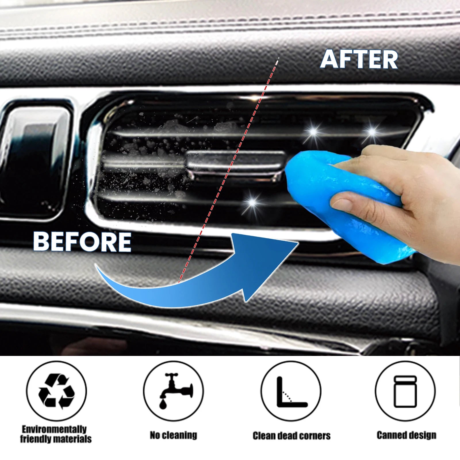 Multi-Use Cleaning Gel — Car Interior, Keyboard & Tech Cleaner (70g)