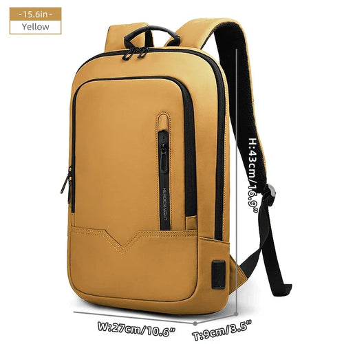 15.6-Inch Thin Laptop Backpack Yellow