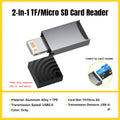 Essager 2-in-1 USB Card Reader — SD & MicroSD, Plug & Play, Up to 2TB