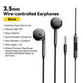 Essager Wired Earbuds 3.5mm — HiFi Stereo, Mic & In-Line Controls, 4 Colors
