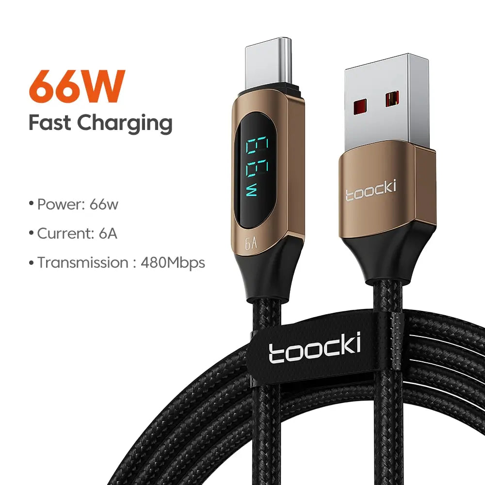 Sleek Dynamics – 100W USB-C Cable with Display for MacBook, iPad and Android