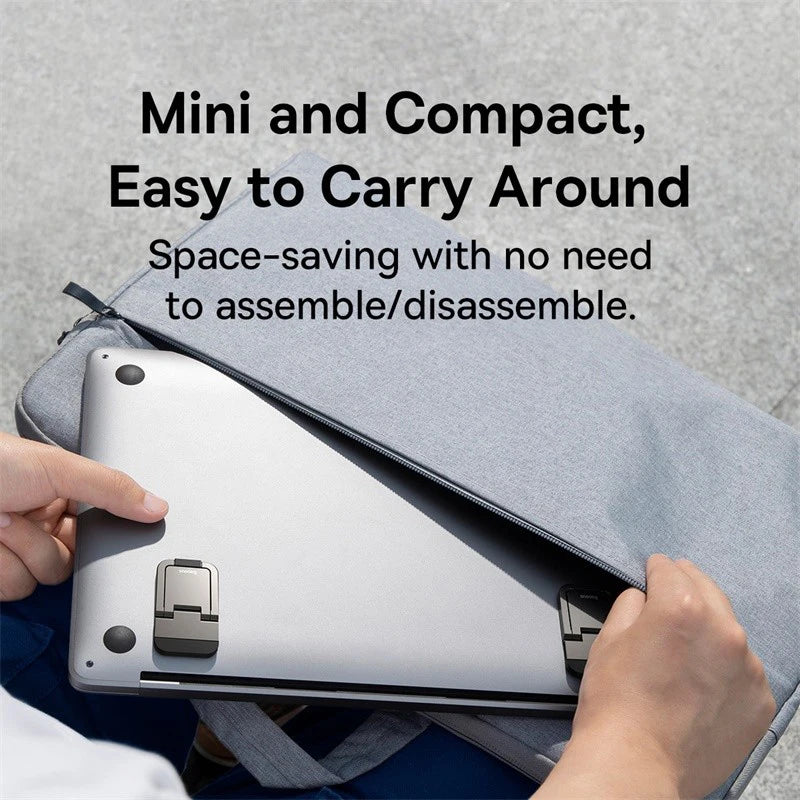 Baseus Invisible Laptop Kickstand — Zinc Alloy, 12° Ergonomic Angle, MacBook Compatible