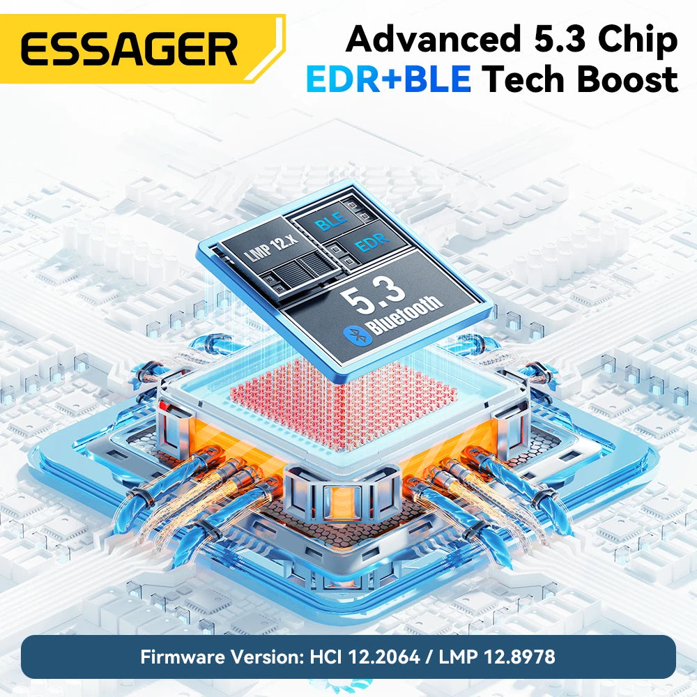 Essager Bluetooth 5.3 USB Adapter — Plug & Play, 20m Range, 7 Devices