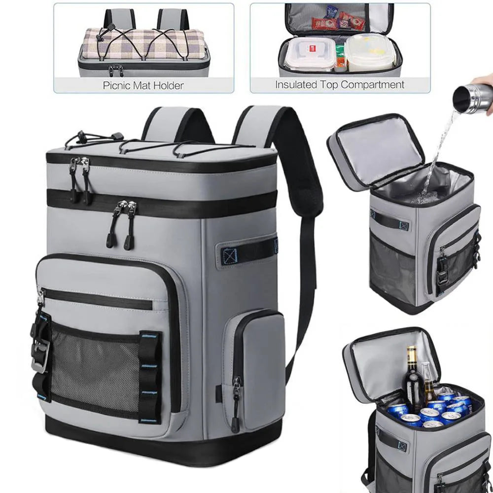 30L Insulated Camping Backpack — Hot & Cold Storage for Hiking, Fishing & Outdoor