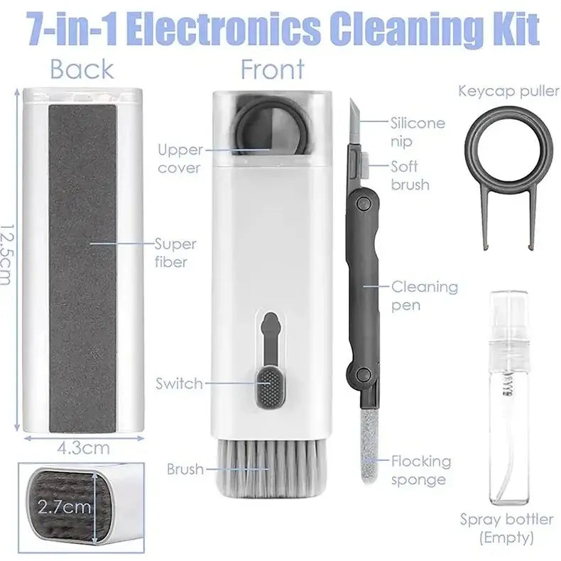 7-in-1 Tech Cleaning Kit — Keyboard, Earbuds, Screen & Keycap Puller