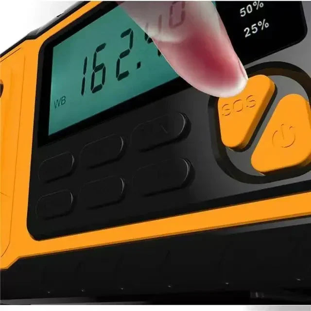 5000mAh Solar Hand Crank Emergency Radio Yellow
