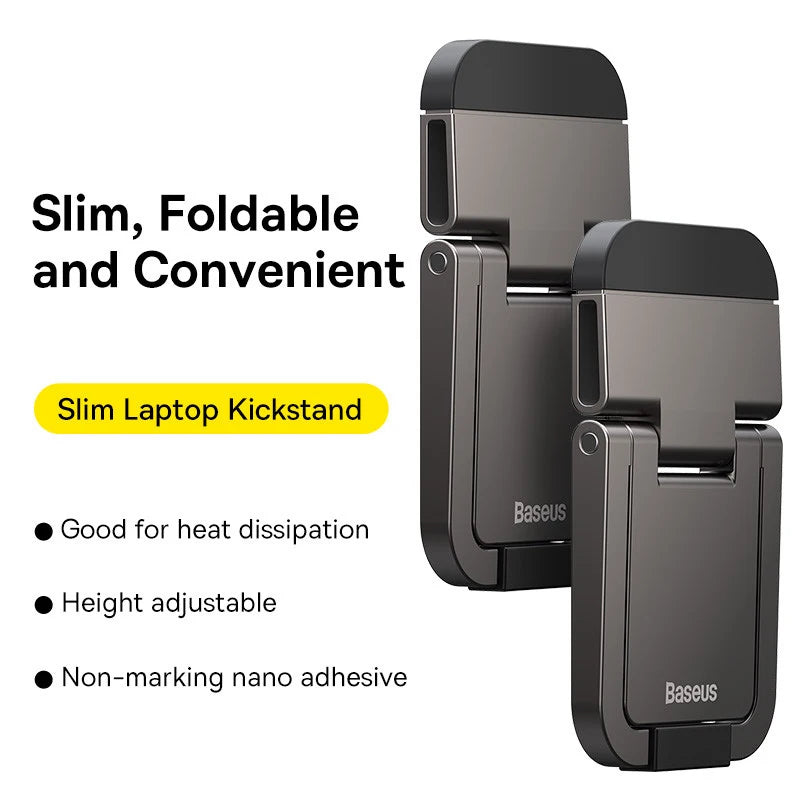 Baseus Invisible Laptop Kickstand — Zinc Alloy, 12° Ergonomic Angle, MacBook Compatible