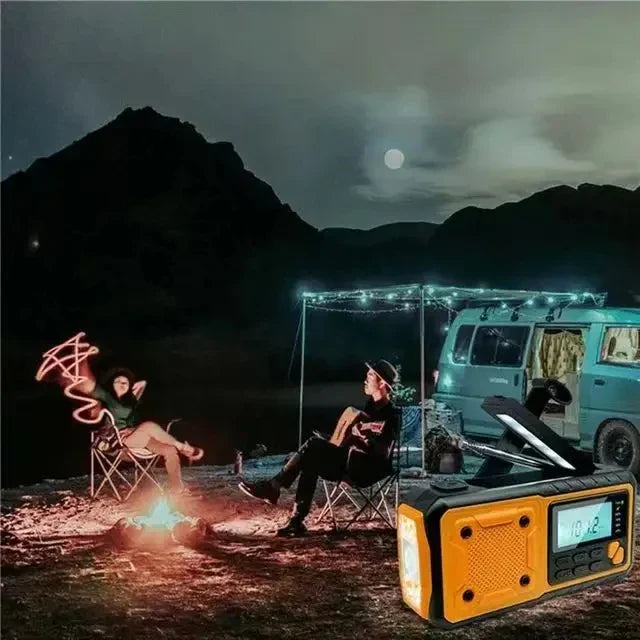 5000mAh Solar Hand Crank Emergency Radio Yellow