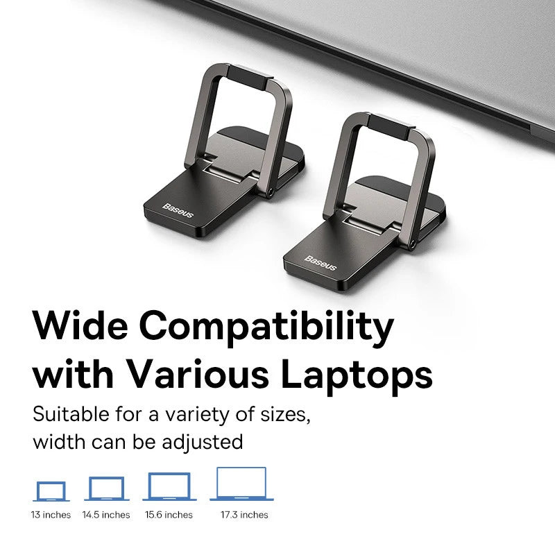 Baseus Invisible Laptop Kickstand — Zinc Alloy, 12° Ergonomic Angle, MacBook Compatible