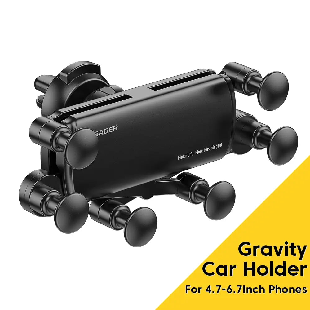 Essager 6-Point Gravity Car Phone Mount — One-Hand, Air Vent, Universal Fit