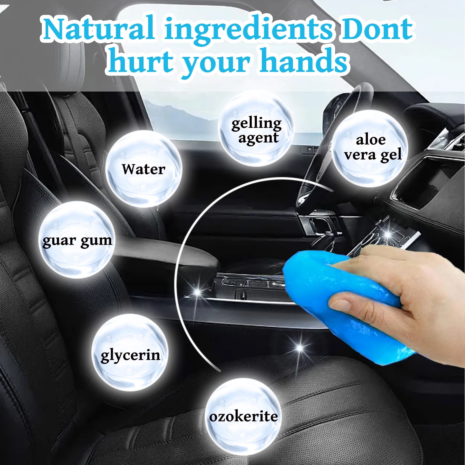 Multi-Use Cleaning Gel — Car Interior, Keyboard & Tech Cleaner (70g)