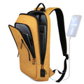 15.6-Inch Thin Laptop Backpack Yellow — slim design with USB charging port | Sleek Dynamics
