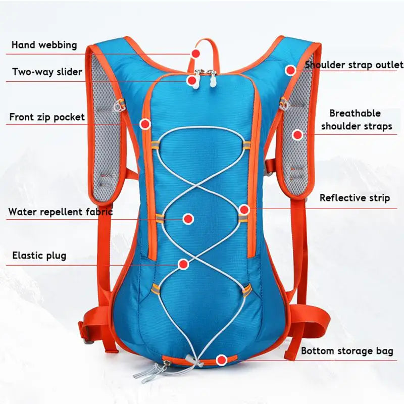 Waterproof Hydration Backpack — Breathable, Lightweight, Reflective