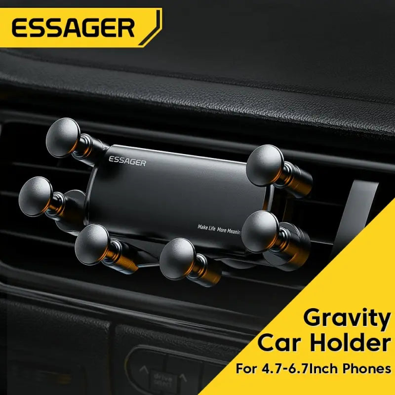 Essager 6-Point Gravity Car Phone Mount — One-Hand, Air Vent, Universal Fit