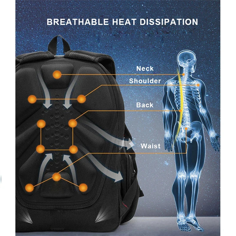 Waterproof Anti-Theft 17" Laptop Travel Backpack — Business & Travel