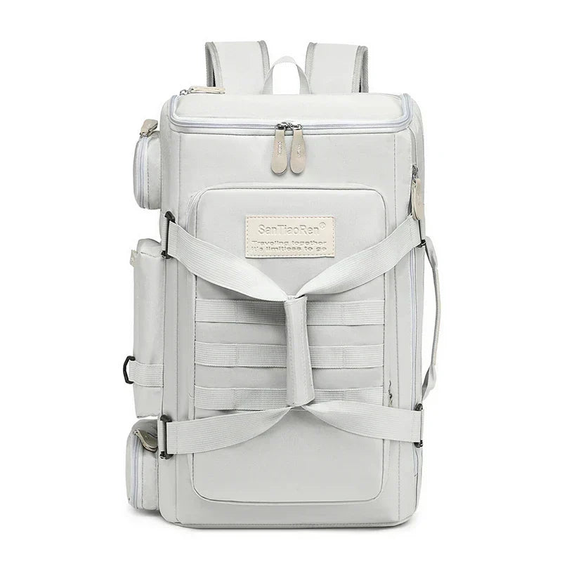 Gym & Travel Backpack with Wet/Dry Separation – White