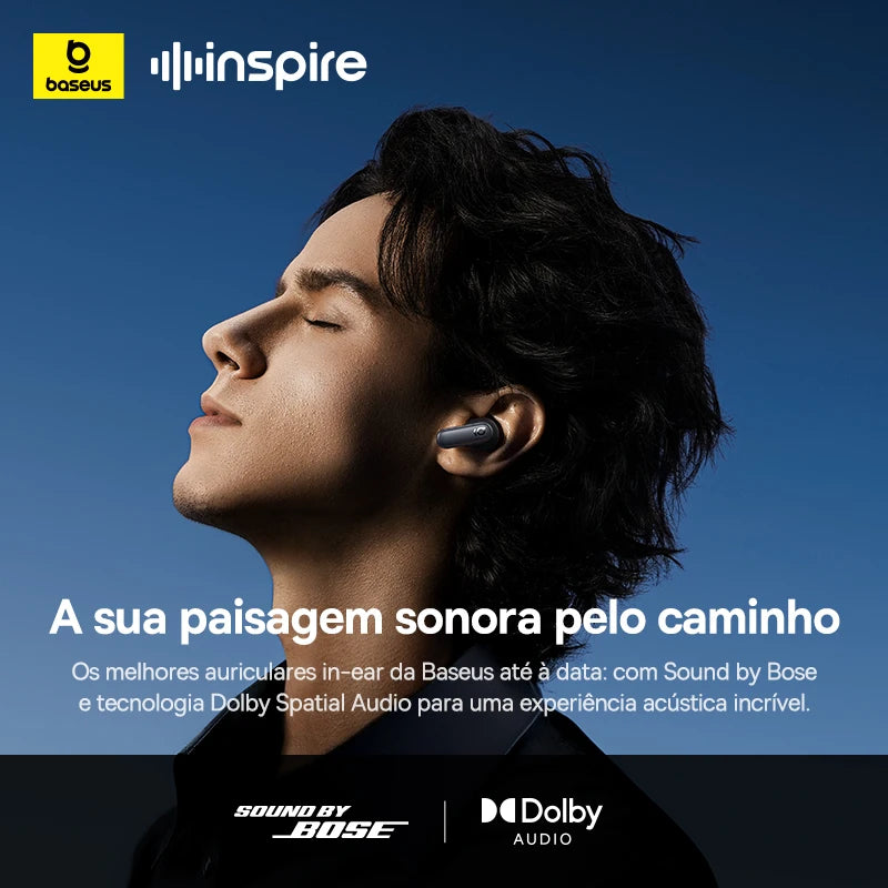 Baseus Inspire XP1 ANC Wireless Earbuds — Sound by Bose, LDAC, 6-Mic, 45H Battery