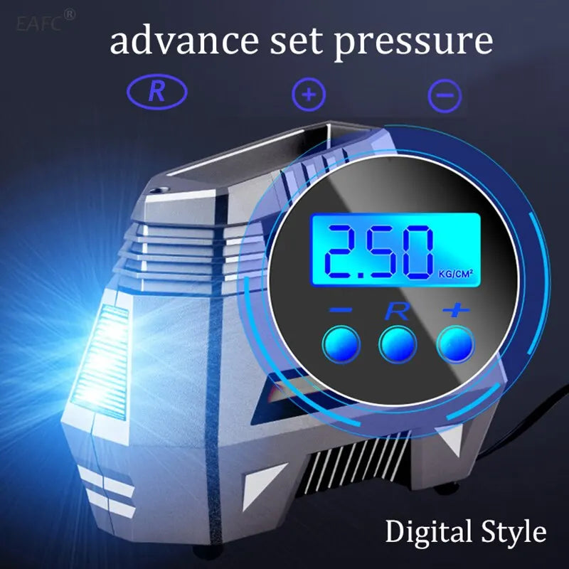 Digital Portable Air Compressor Pump — 150PSI Tire Inflator