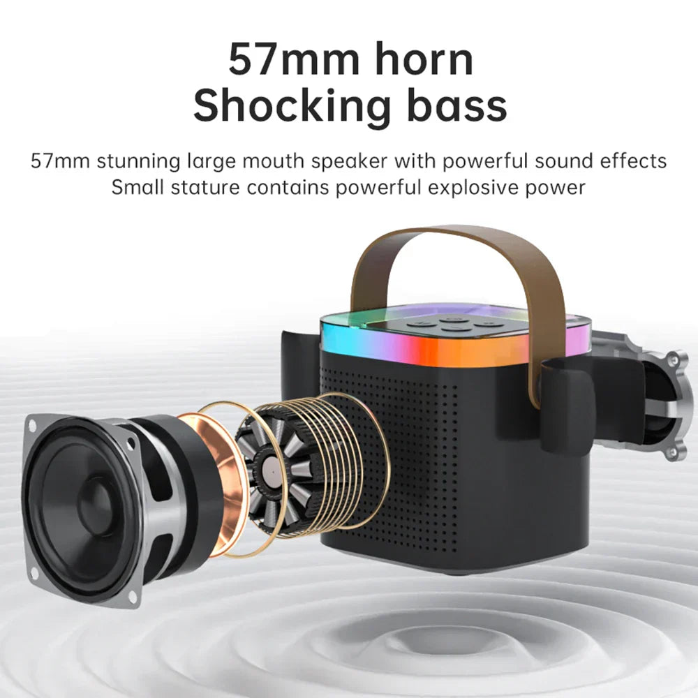 NNEOBA K8 Portable Bluetooth Karaoke Speaker System with 2 Wireless Microphones