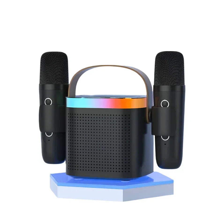 "NNEOBA K8 Portable Bluetooth Karaoke Speaker System with 2 Wireless Microphones | Sleek Dynamics"