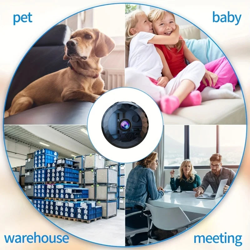 Mini WiFi Security Camera 1080P HD — Night Vision, 360° Magnetic Mount, Remote Monitoring