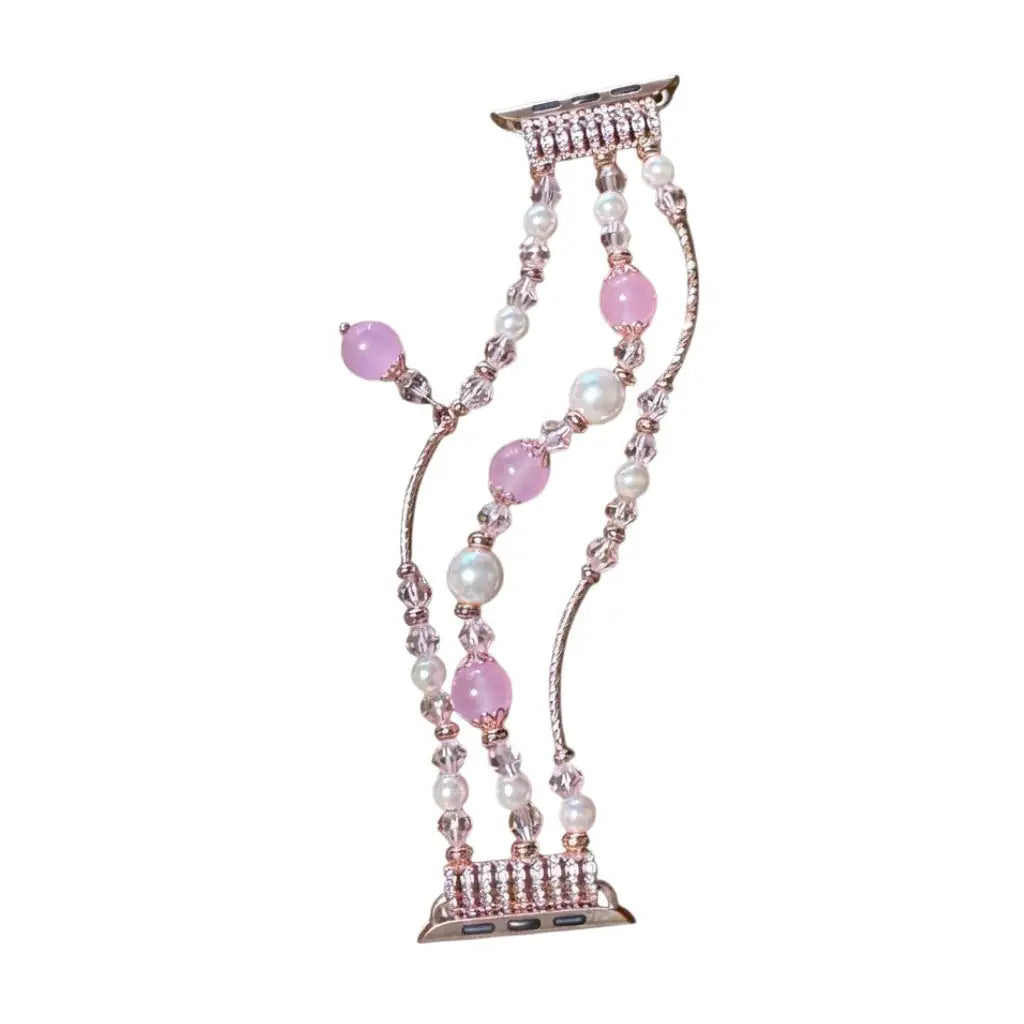 Beaded Agate Apple Watch Band — Bracelet Style, Elastic Fit | Women’s