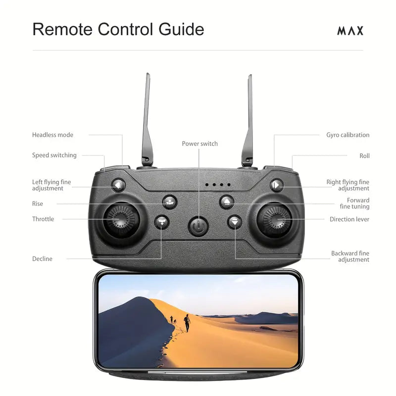 E88 Quadcopter UAV Drone — Dual HD Cameras, Altitude Hold, WiFi Live Streaming