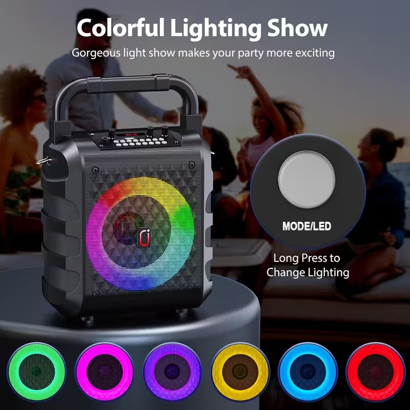 20W Portable Karaoke Speaker with Dual Wireless Microphones