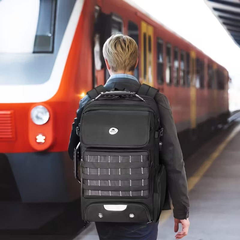 Expandable 52L Travel Backpack — USB Charging Port, TSA-Friendly, 3 Packing Cubes