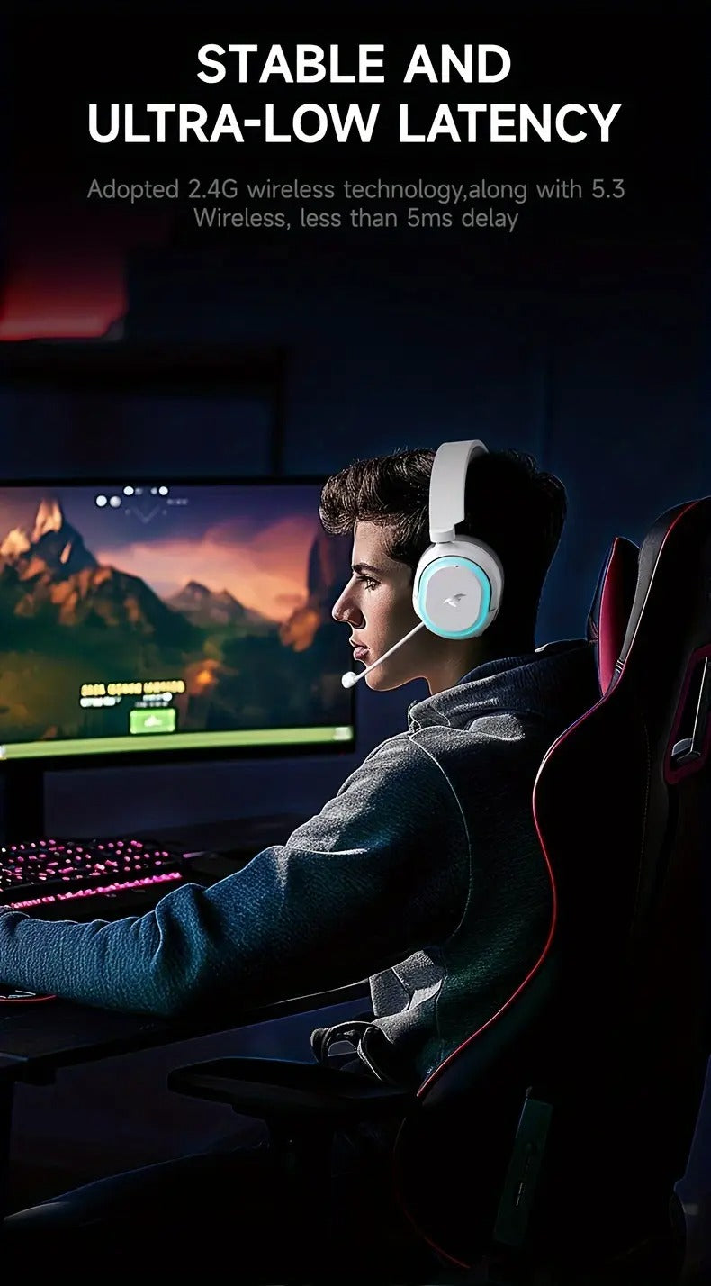 G2 Wireless Gaming Headset — 7.1 Surround Sound, Noise-Canceling Mic, LED