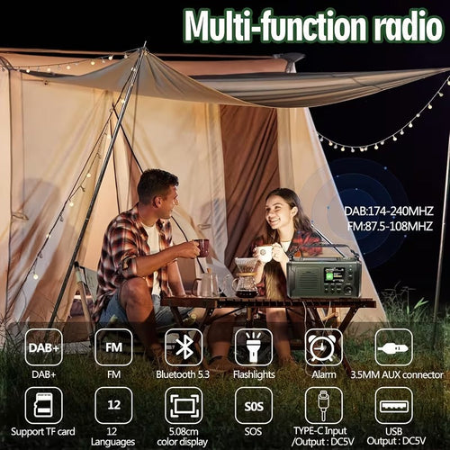 10000mAh Emergency Radio with LED & DAB+/FM