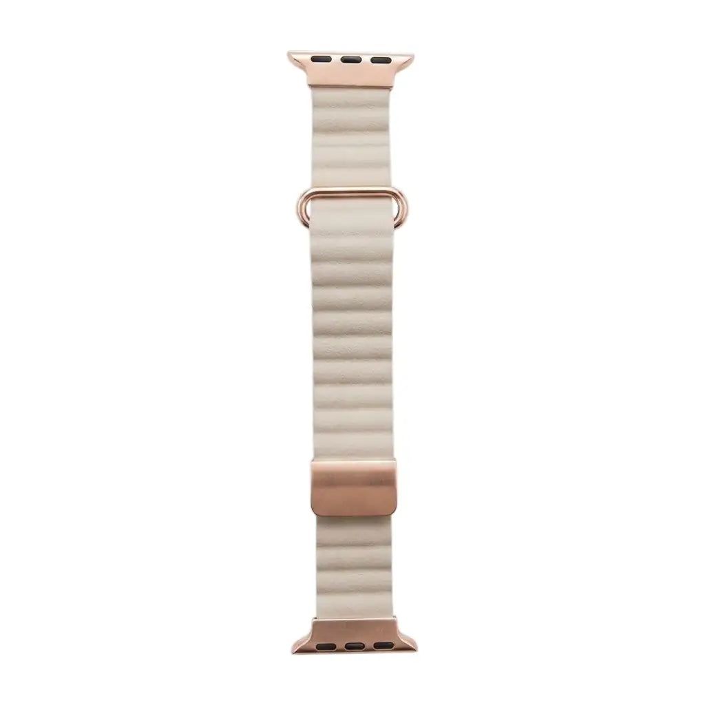 Magnetic Leather Apple Watch Band — Vegan Leather, All Series Compatible