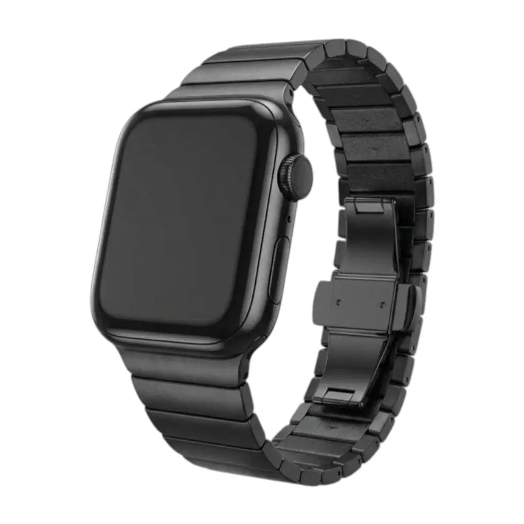 Monarch Steel Strap — Stainless Steel Apple Watch Band with Butterfly Clasp