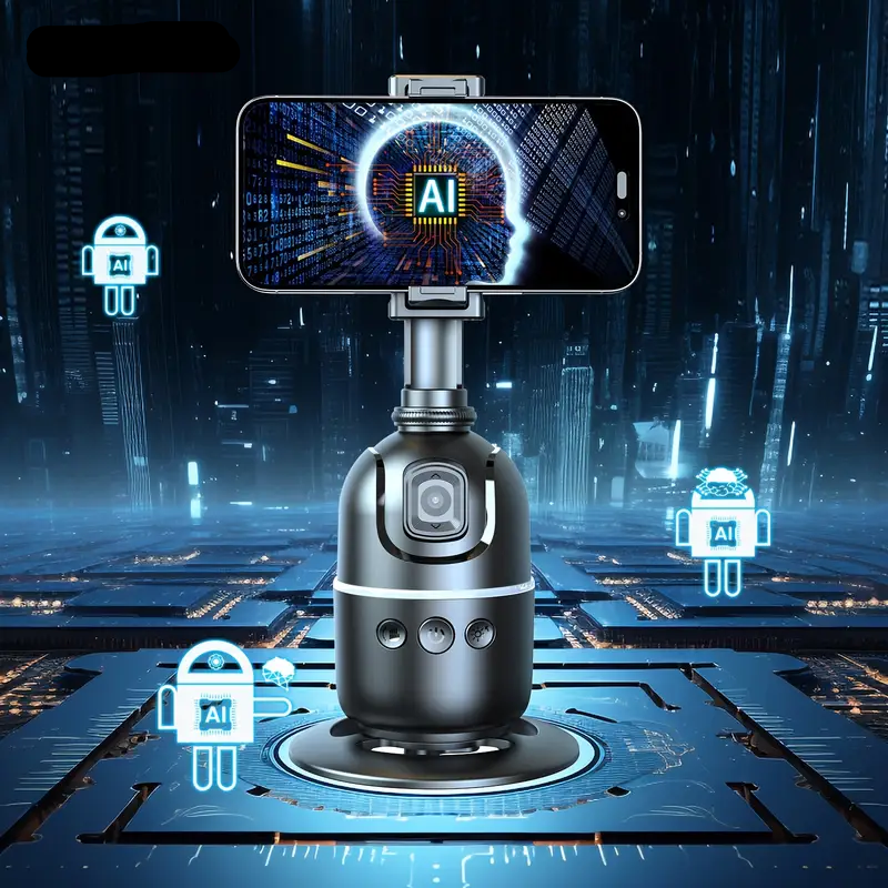 Smart AI Selfie Stick with 360° Rotating Phone Holder — Auto-Tracking