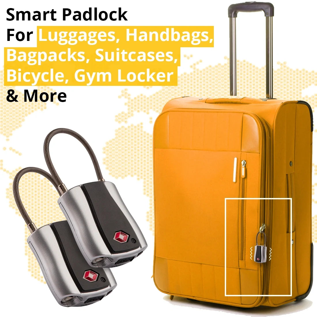 Dolphin Smart Padlock — Bluetooth TSA-Approved Luggage Lock