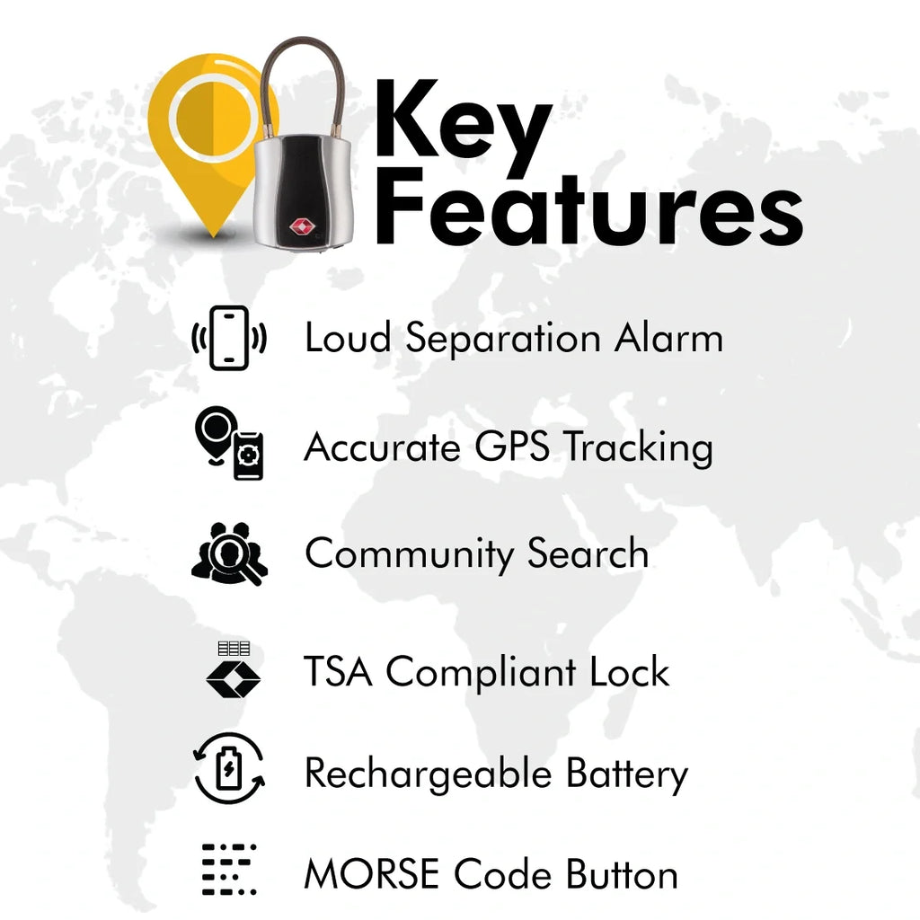 Dolphin Smart Padlock — Bluetooth TSA-Approved Luggage Lock