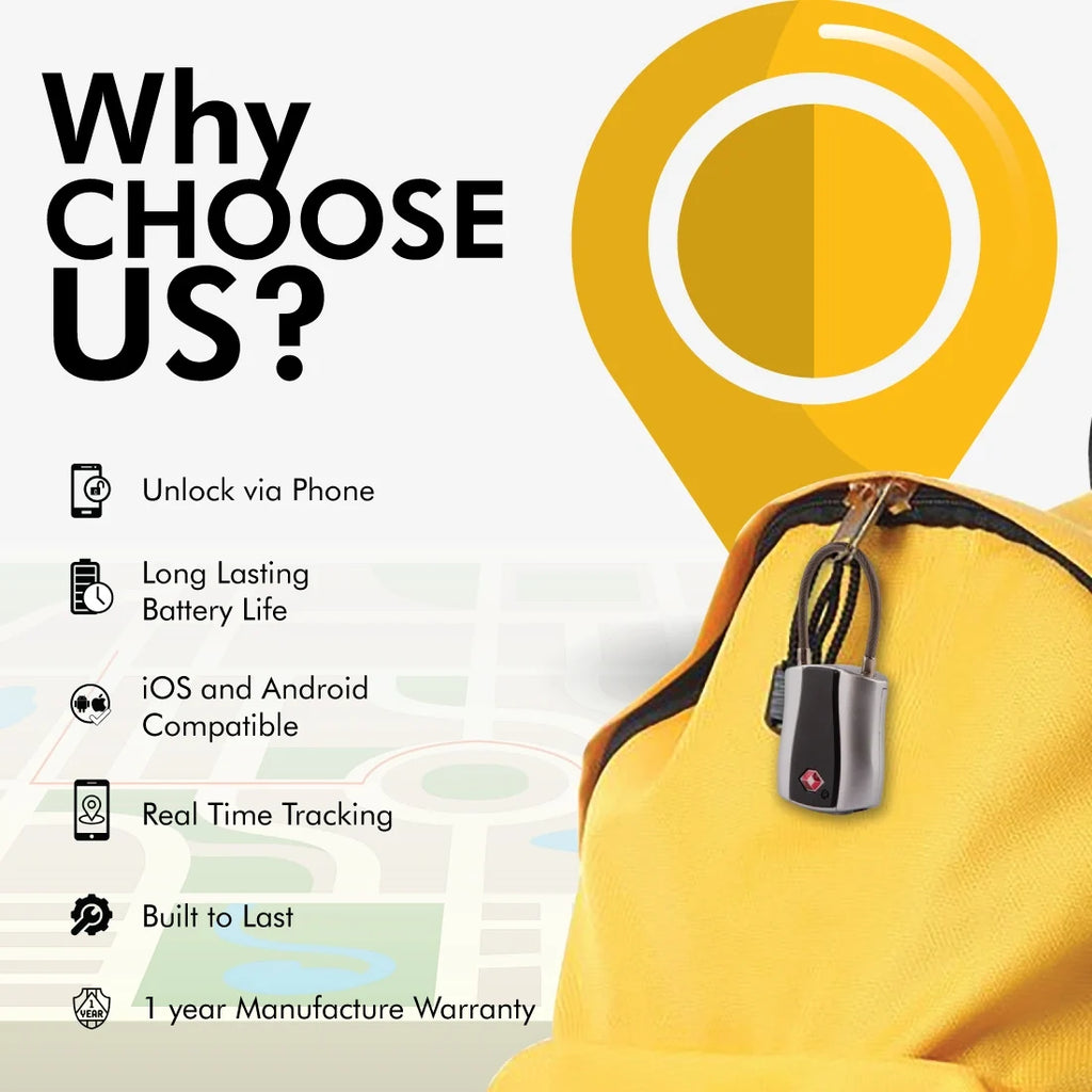 Dolphin Smart Padlock — Bluetooth TSA-Approved Luggage Lock